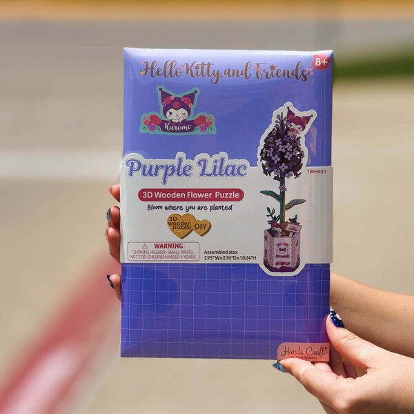 Hello Kitty Lilac Kuromi 3D Flower Puzzle front of package